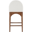 Meridian Furniture Waldorf Cream Chenille Fabric Stool