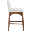 Meridian Furniture Waldorf Cream Chenille Fabric Stool