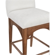 Meridian Furniture Waldorf Cream Chenille Fabric Stool
