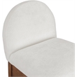 Meridian Furniture Waldorf Cream Chenille Fabric Stool