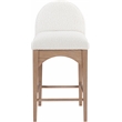 Meridian Furniture Waldorf Cream Boucle Fabric Stool