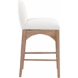 Meridian Furniture Waldorf Cream Boucle Fabric Stool