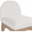 Meridian Furniture Waldorf Cream Boucle Fabric Stool