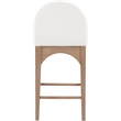 Meridian Furniture Waldorf Cream Boucle Fabric Stool