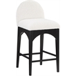Meridian Furniture Waldorf Cream Boucle Fabric Stool
