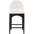 Meridian Furniture Waldorf Cream Boucle Fabric Stool