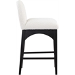 Meridian Furniture Waldorf Cream Boucle Fabric Stool