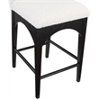 Meridian Furniture Waldorf Cream Boucle Fabric Stool