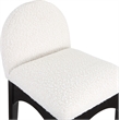 Meridian Furniture Waldorf Cream Boucle Fabric Stool