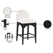 Meridian Furniture Waldorf Cream Boucle Fabric Stool