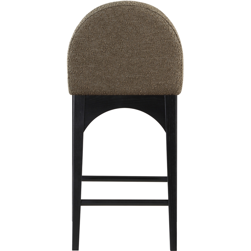 Meridian Furniture Waldorf Olive Boucle Fabric Stool