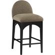 Meridian Furniture Waldorf Olive Boucle Fabric Stool