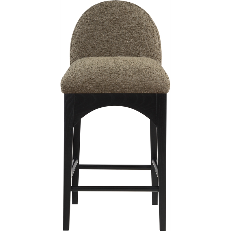 Meridian Furniture Waldorf Olive Boucle Fabric Stool