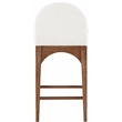 Meridian Furniture Waldorf Cream Boucle Fabric Stool