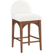 Meridian Furniture Waldorf Cream Boucle Fabric Stool
