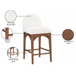 Meridian Furniture Waldorf Cream Boucle Fabric Stool