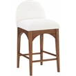Meridian Furniture Waldorf Cream Boucle Fabric Stool