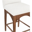 Meridian Furniture Waldorf Cream Boucle Fabric Stool
