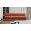 Meridian Furniture Quinn 3-Piece Fabric Modular Sofa in Cognac Orange