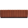Meridian Furniture Quinn 3-Piece Fabric Modular Sofa in Cognac Orange