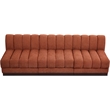 Meridian Furniture Quinn 3-Piece Fabric Modular Sofa in Cognac Orange