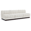 Meridian Furniture Quinn 3-Piece Contemporary Fabric Modular Sofa in Cream