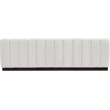 Meridian Furniture Quinn 3-Piece Contemporary Fabric Modular Sofa in Cream