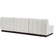 Meridian Furniture Quinn 3-Piece Contemporary Fabric Modular Sofa in Cream