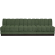 Meridian Furniture Quinn 3-Piece Contemporary Fabric Modular Sofa in Green