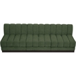 Meridian Furniture Quinn 3-Piece Contemporary Fabric Modular Sofa in Green