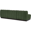 Meridian Furniture Quinn 3-Piece Contemporary Fabric Modular Sofa in Green