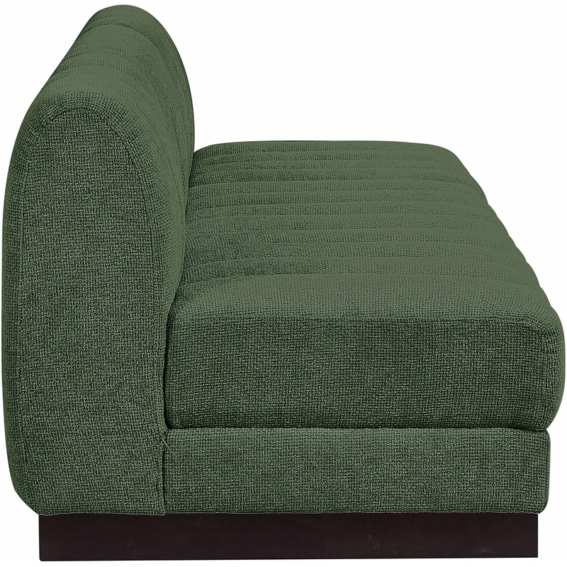 Meridian Furniture Quinn 3-Piece Contemporary Fabric Modular Sofa in Green