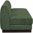 Meridian Furniture Quinn 3-Piece Contemporary Fabric Modular Sofa in Green