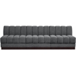 Meridian Furniture Quinn 3-Piece Fabric Modular Sofa in Dark Gray