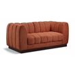 Meridian Furniture Quinn 2-Piece Fabric Modular Sofa in Cognac Orange