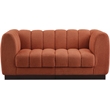Meridian Furniture Quinn 2-Piece Fabric Modular Sofa in Cognac Orange