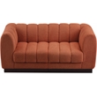 Meridian Furniture Quinn 2-Piece Fabric Modular Sofa in Cognac Orange