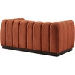 Meridian Furniture Quinn 2-Piece Fabric Modular Sofa in Cognac Orange