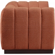 Meridian Furniture Quinn 2-Piece Fabric Modular Sofa in Cognac Orange