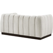 Meridian Furniture Quinn 2-Piece Contemporary Fabric Modular Sofa in Cream