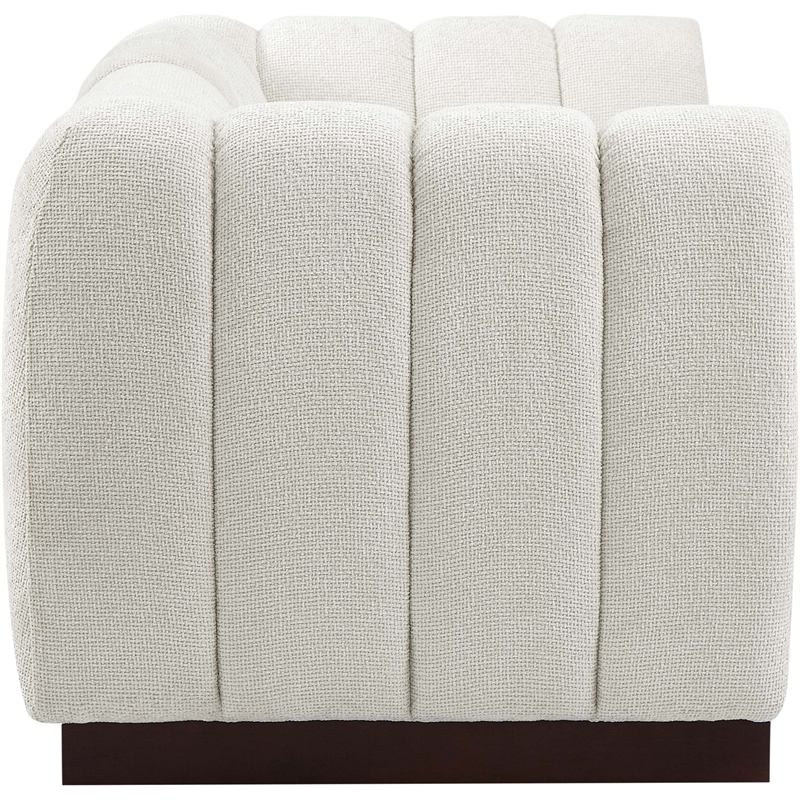 Meridian Furniture Quinn 2-Piece Contemporary Fabric Modular Sofa in Cream