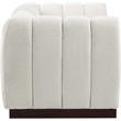 Meridian Furniture Quinn 2-Piece Contemporary Fabric Modular Sofa in Cream