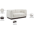 Meridian Furniture Quinn 2-Piece Contemporary Fabric Modular Sofa in Cream