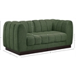 Meridian Furniture Quinn 2-Piece Contemporary Fabric Modular Sofa in Green