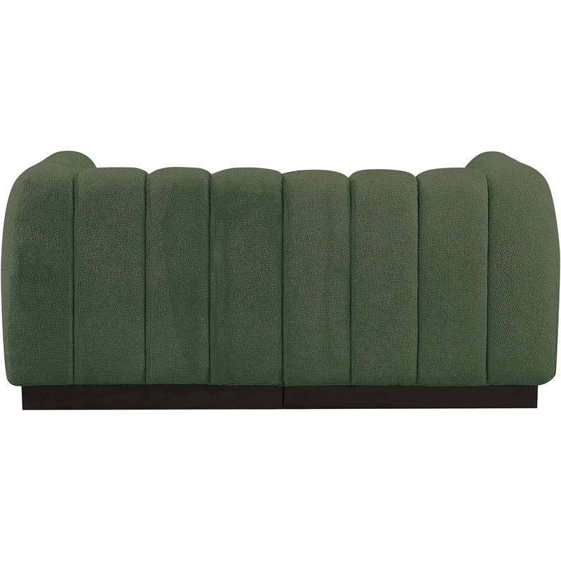 Meridian Furniture Quinn 2-Piece Contemporary Fabric Modular Sofa in Green