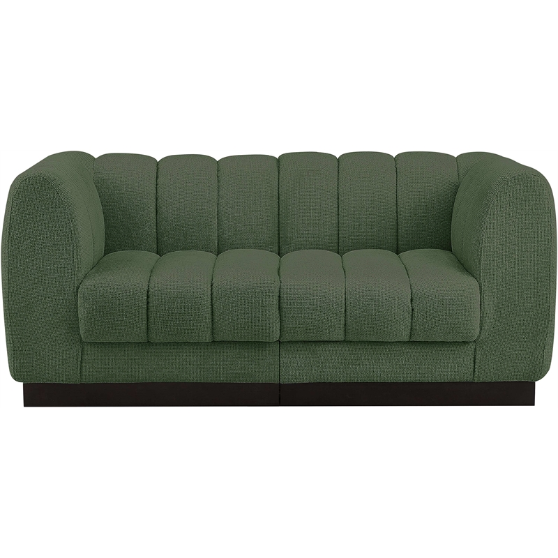 Meridian Furniture Quinn 2-Piece Contemporary Fabric Modular Sofa in Green