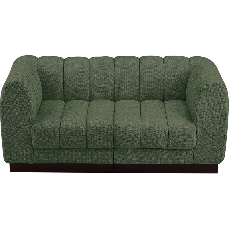 Meridian Furniture Quinn 2-Piece Contemporary Fabric Modular Sofa in Green