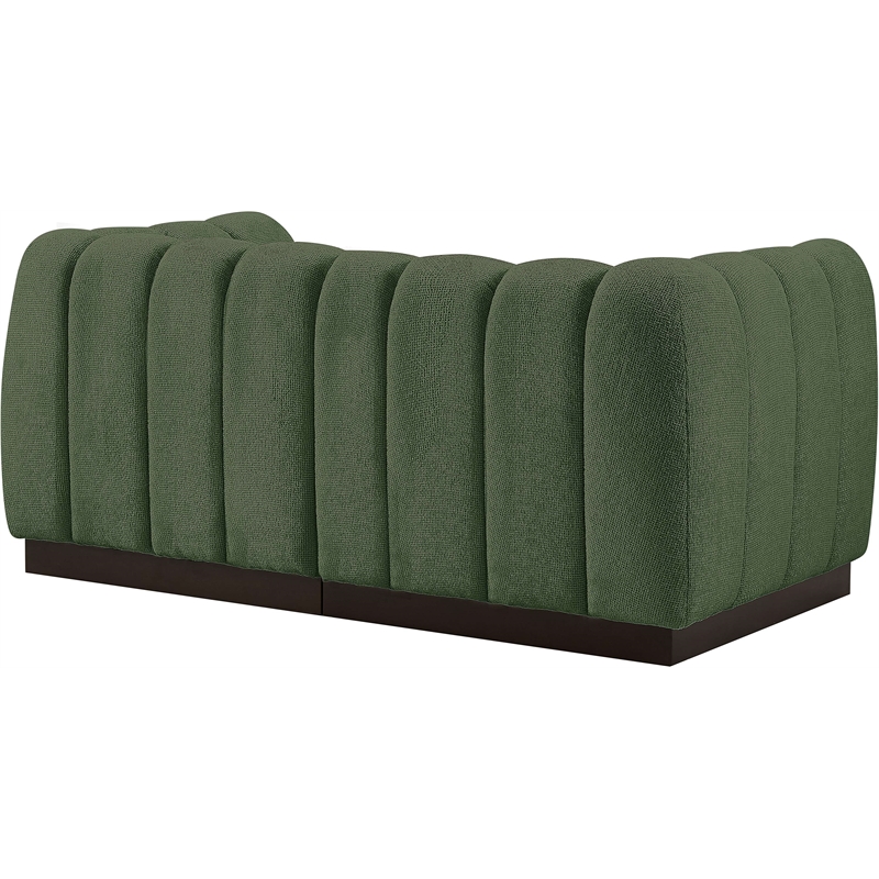 Meridian Furniture Quinn 2-Piece Contemporary Fabric Modular Sofa in Green