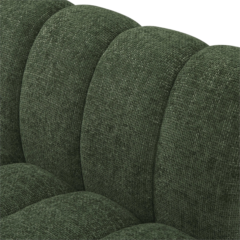 Meridian Furniture Quinn 2-Piece Contemporary Fabric Modular Sofa in Green