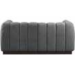 Meridian Furniture Quinn 2-Piece Contemporary Fabric Modular Sofa in Dark Gray